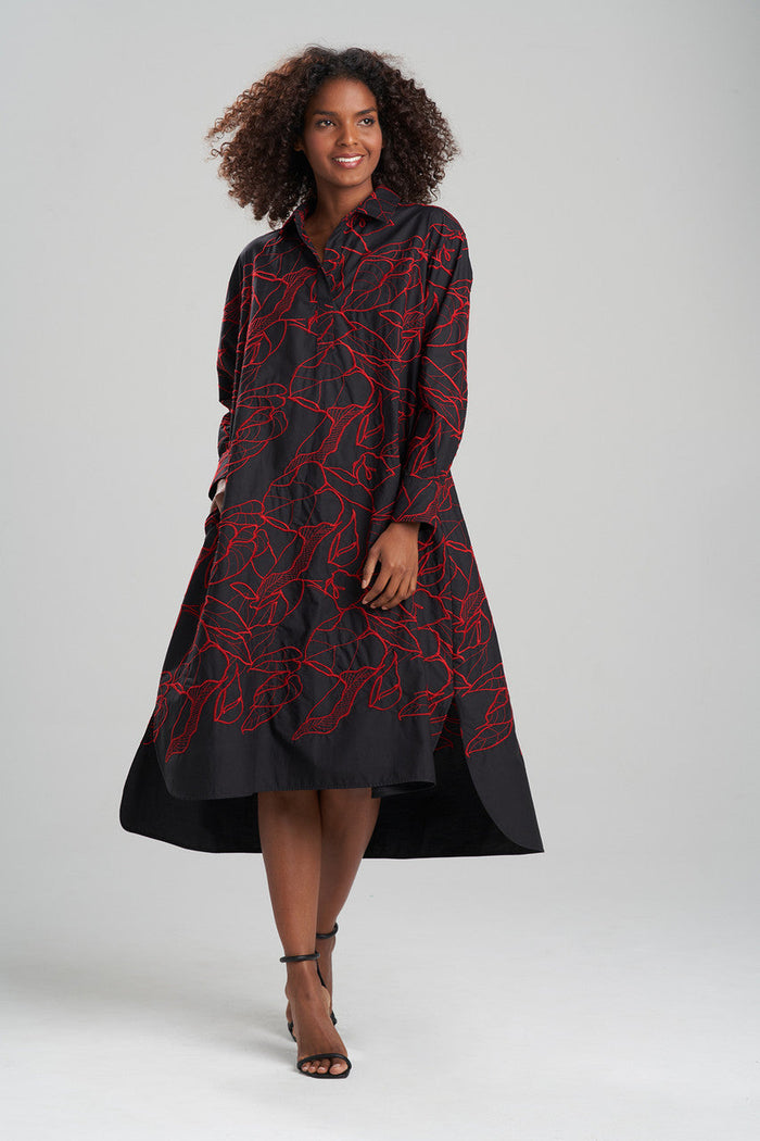 Hana Cotton Poplin Embroidered Dress