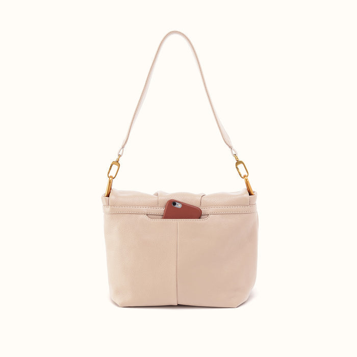 Harley Convertible Shoulder Bag In Pebbled Leather - Stonewash