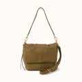 Harley Convertible Shoulder Bag In Pebbled Leather - Sunlit Sage