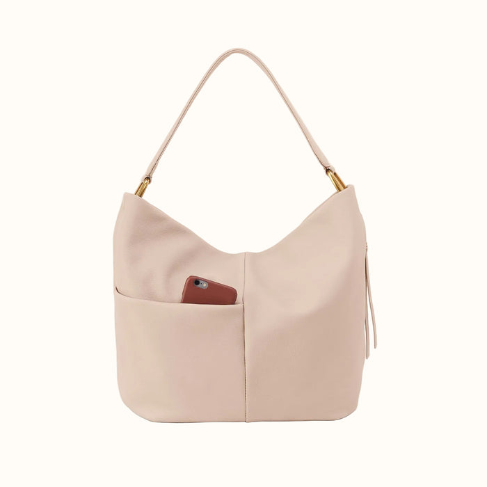 Harley Hobo In Pebbled Leather - Stonewash