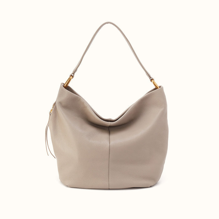 Harley Hobo In Pebbled Leather - Taupe- FOL