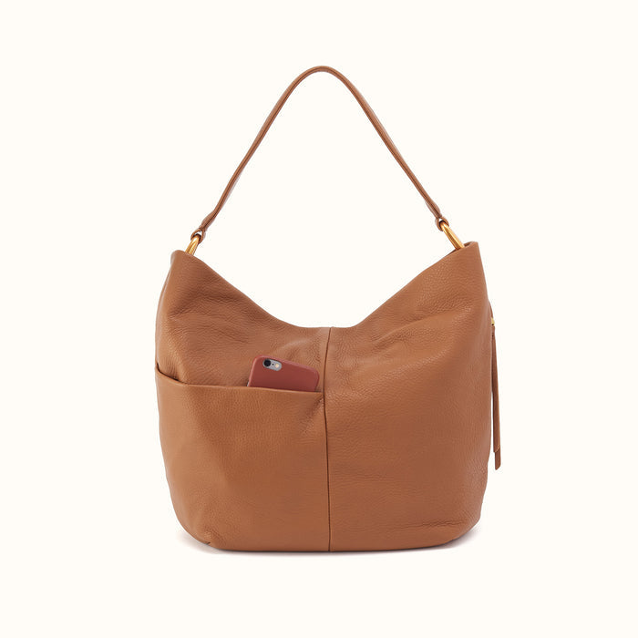 Harley Hobo in Pebbled Leather - Warm Honey