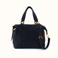 Harley Satchel In Pebbled Leather - Black- FOL