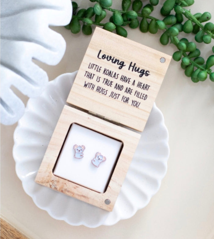 Heart and Soul  Pierced Earings.   Kids Stud earings