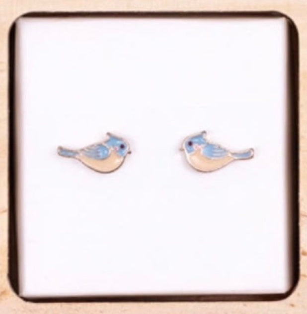 Heart and Soul  Pierced Earings.   Kids Stud earings