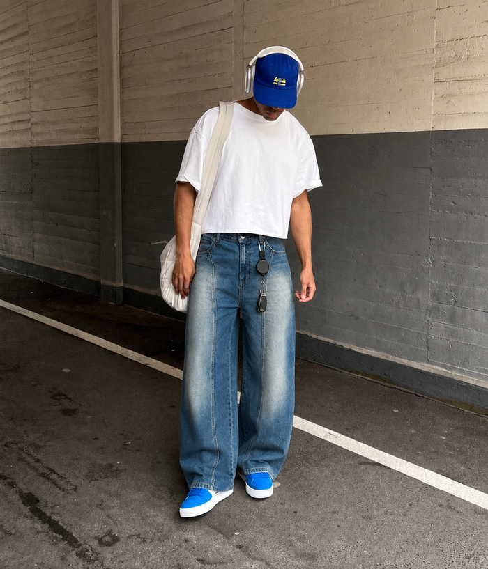 Heavy Collapse Edge Japan Baggy Jeans