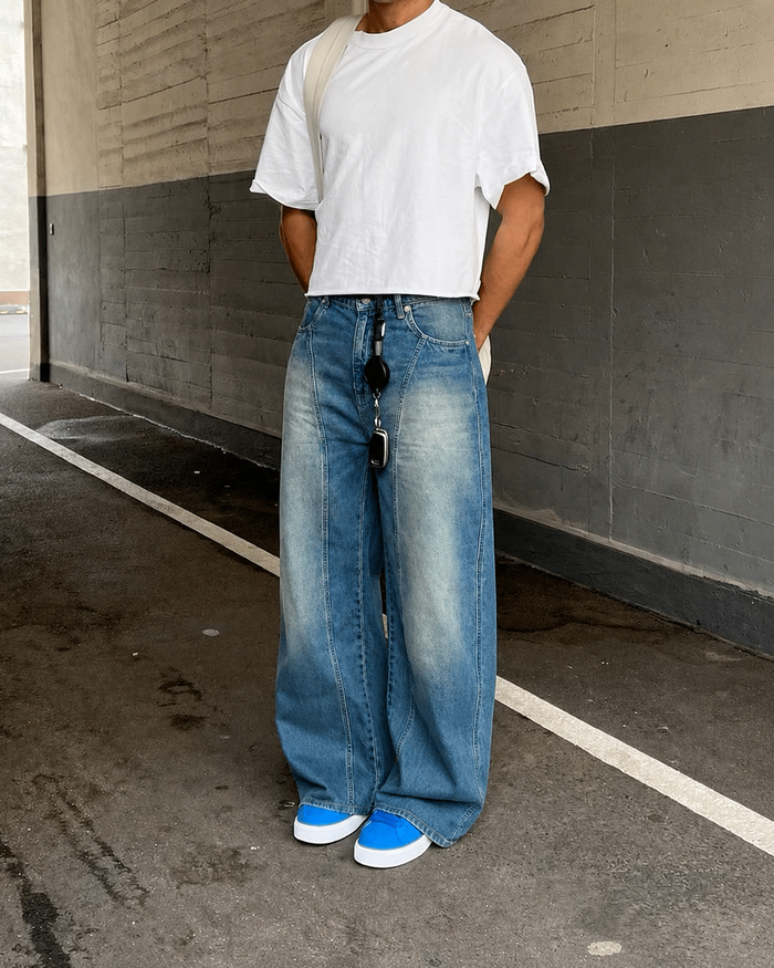 Heavy Collapse Edge Japan Baggy Jeans