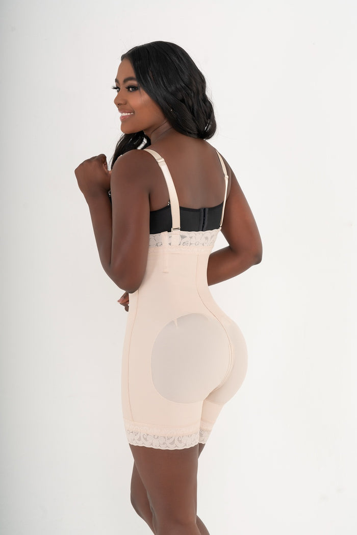 High-Waist Brazilian Lift Control Shorts with Straps – 201243