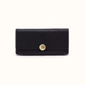 Hutton Large Wallet In Micrograin Leather - Black