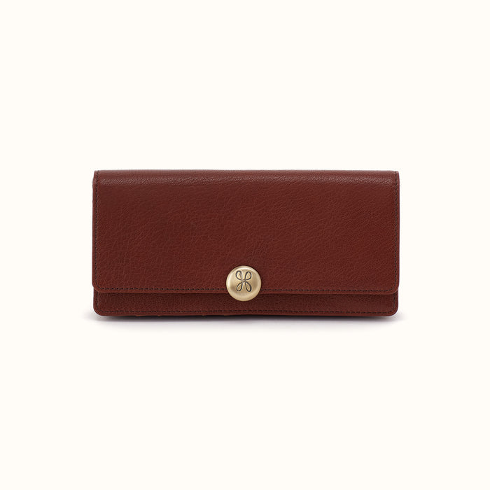 Hutton Large Wallet In Micrograin Leather