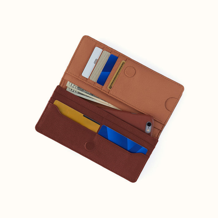 Hutton Large Wallet In Micrograin Leather