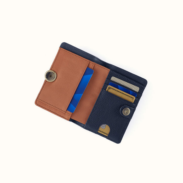 Hutton Small Wallet In Micrograin Leather