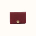 Hutton Small Wallet in Micrograin Leather - Red Dahlia- FOL