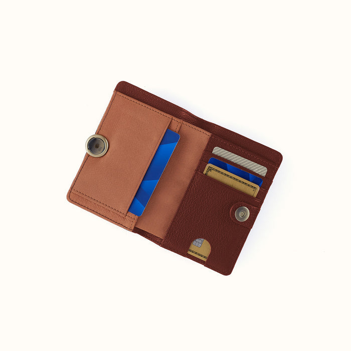 Hutton Small Wallet In Micrograin Leather