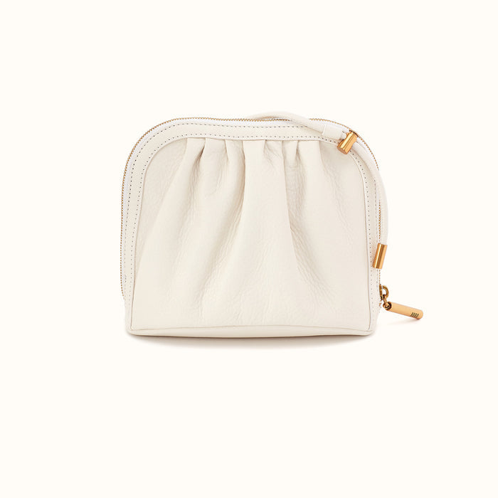 Isabelle Crossbody in Pebbled Leather - Coastal Cloud