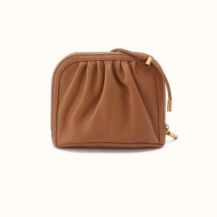 Isabelle Crossbody In Pebbled Leather - Timber Brown
