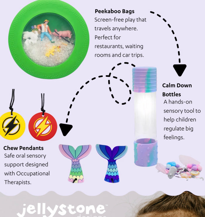 Jellystone.  Peek a boo -Sensory Bag
