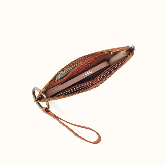 Jett Wristlet In Buffed Leather