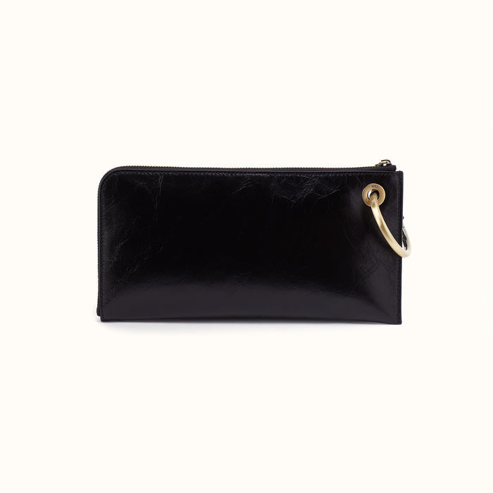 Jett Wristlet In Polished Leather