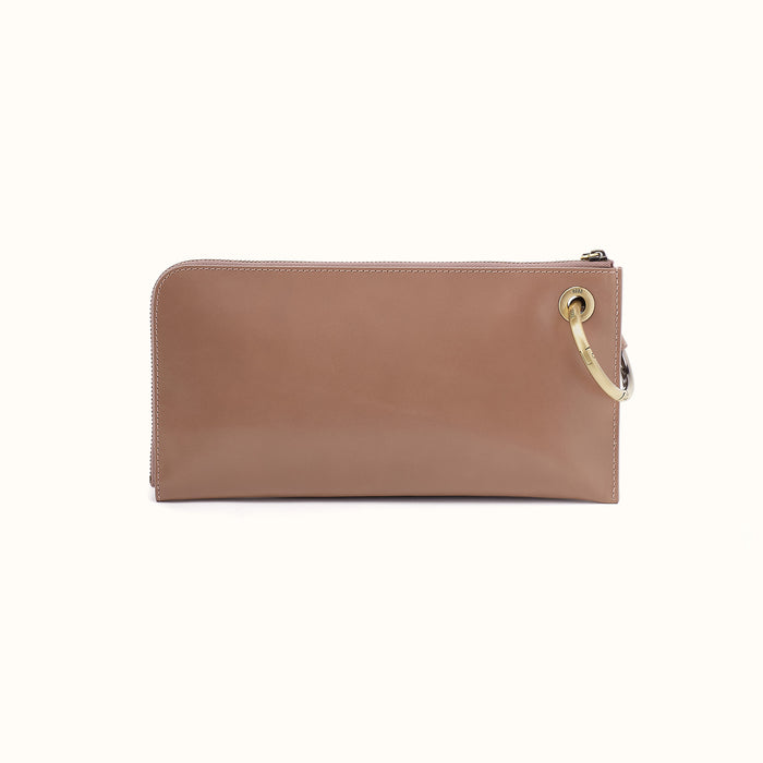 Jett Wristlet In Polished Leather