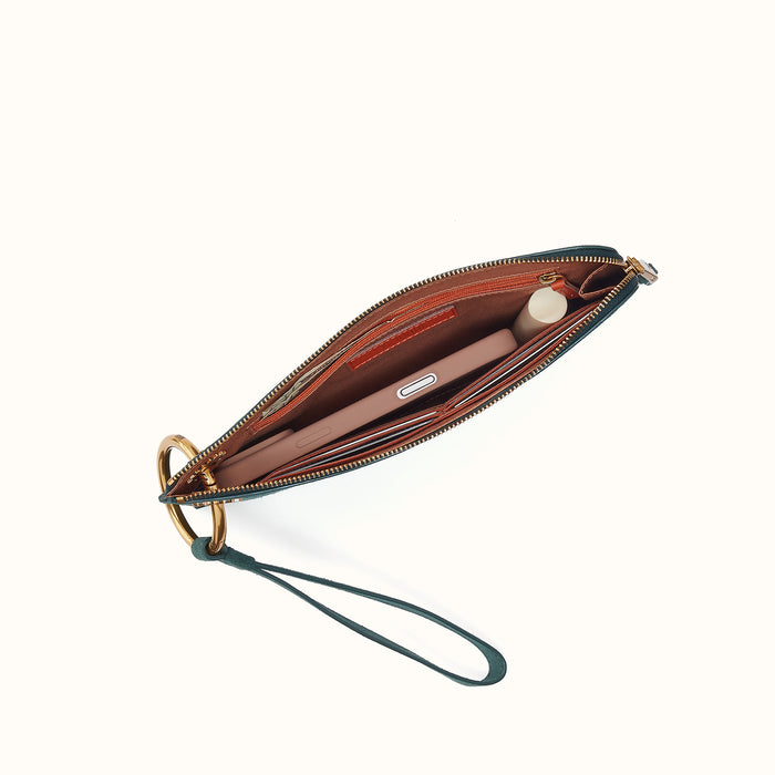 Jett Wristlet In Suede Leather