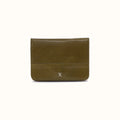 Jill Bifold Wallet In Polished Leather - Olive Veil- FOL