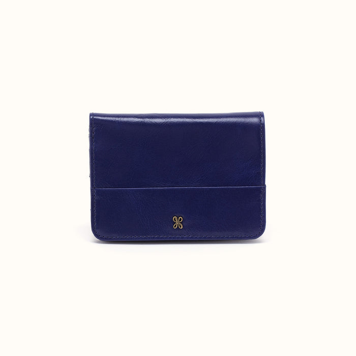 Jill Bifold Wallet in Polished Leather - Winter Violet- FOL