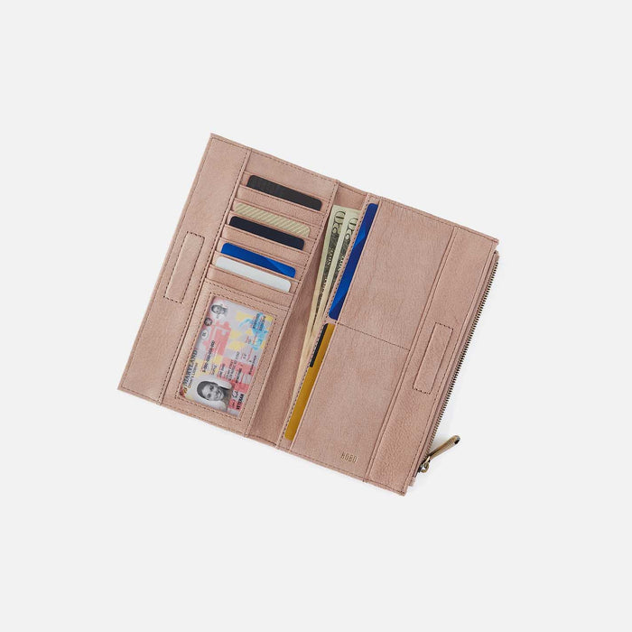 Jill Large Bifold Wallet in Buffed Leather - Hazel