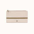 Jill Large Bifold Wallet In Polished Leather - Pale Flax- FOL