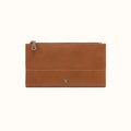 Jill Large Bifold Wallet In Polished Leather - Truffle