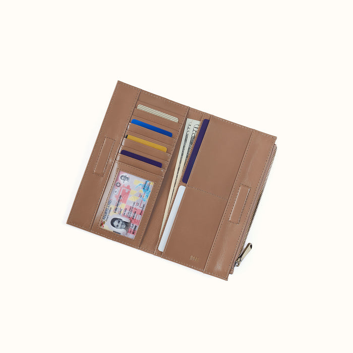 Jill Large Bifold Wallet In Polished Leather