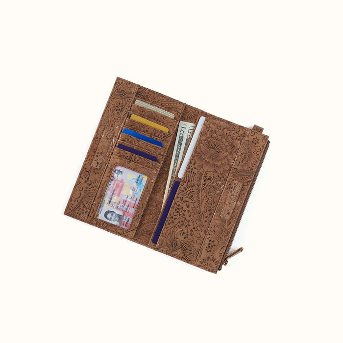 Jill Large Bifold Wallet In Printed Leather