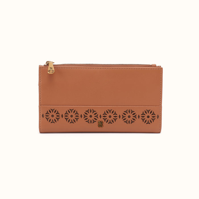 Jill Large Bifold Wallet in Sun-Perf Leather - Canyon Petal- FOL