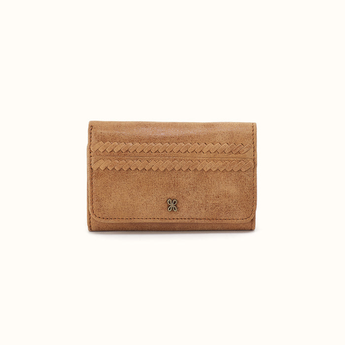 Jill Trifold Wallet In Buffed Leather - Whiskey