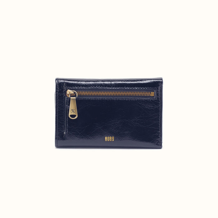 Jill Trifold Wallet In Polished Leather