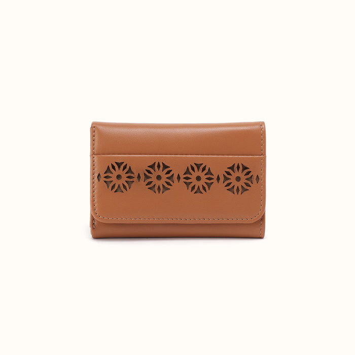 Jill Trifold Wallet in Sun-Perf Leather - Canyon Petal- FOL