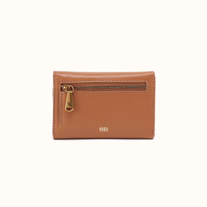 Jill Trifold Wallet in Sun-Perf Leather - Canyon Petal