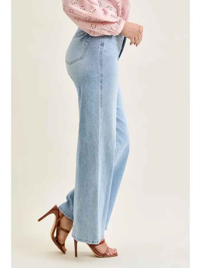 Judy Blue High Waist T.C. Retro Wide w/ Curve Coin Pkt Jeans