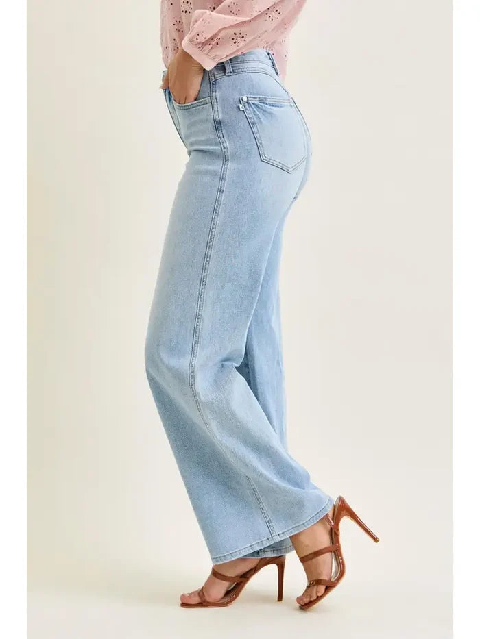 Judy Blue High Waist T.C. Retro Wide w/ Curve Coin Pkt Jeans