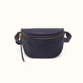 Juno Belt Bag In Smooth Leather - Navy- FOL