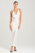 Key Essentials Silk T-Back Slip Dress