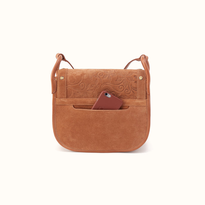 Kiva Large Crossbody in Suede Leather - Barley