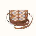 Kiva Small Crossbody In Pebbled Leather - Timber Brown