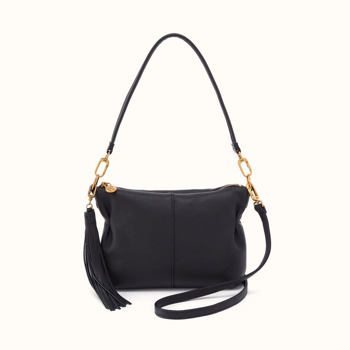 Kori Crossbody Shoulder In Pebbled Leather - Black