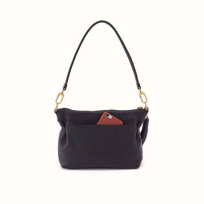 Kori Crossbody Shoulder In Pebbled Leather - Black