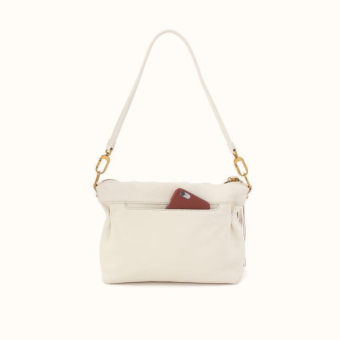 Kori Crossbody Shoulder in Pebbled Leather - Coastal Cloud