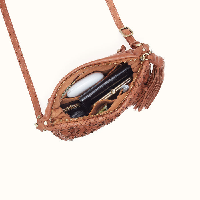 Kori Crossbody Shoulder In Washed Leather - Harvest Wheat