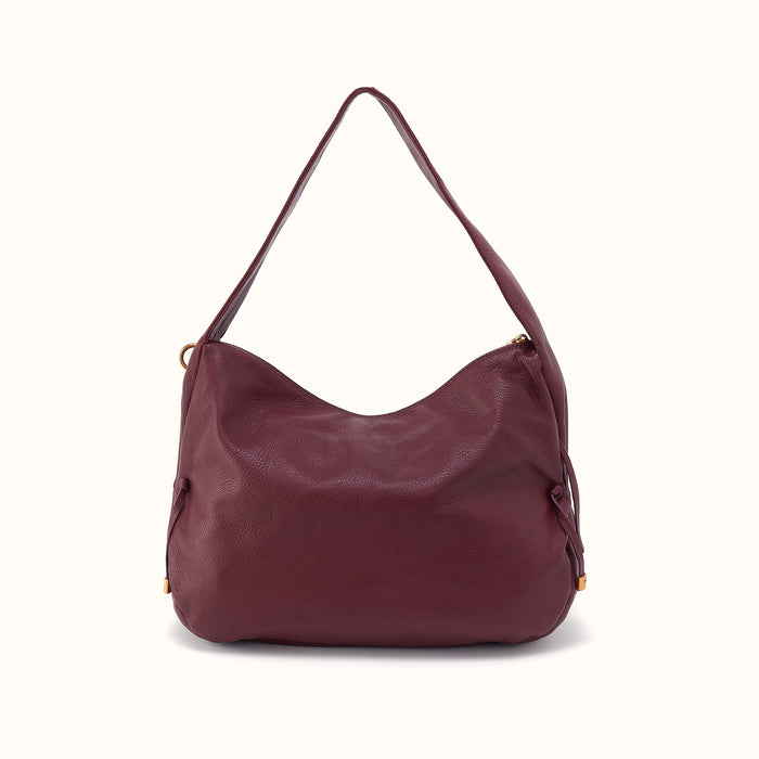 Kori Hobo in Pebbled Leather - Mulberry Glaze