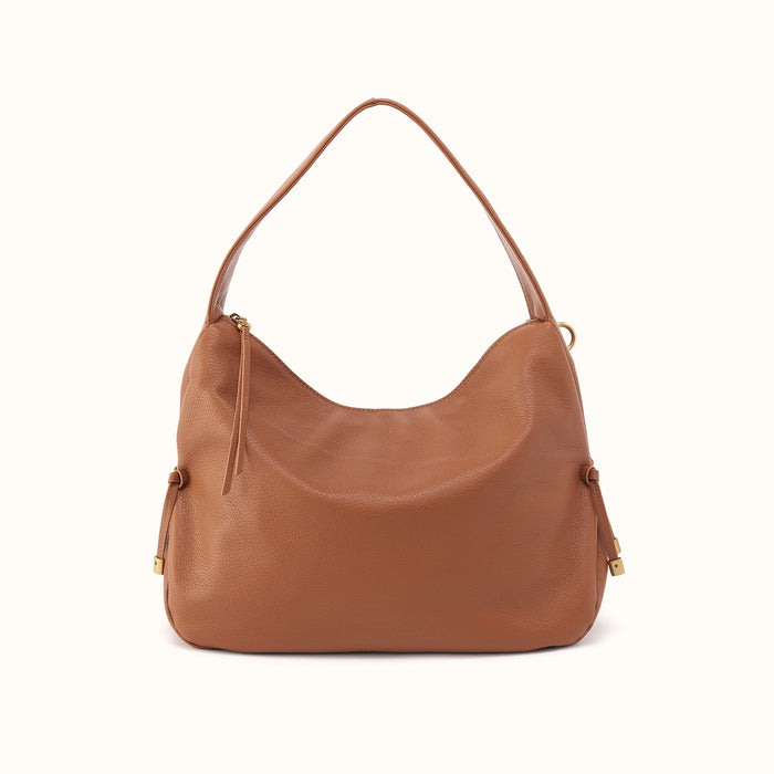 Kori Hobo in Pebbled Leather - Warm Honey- FOL