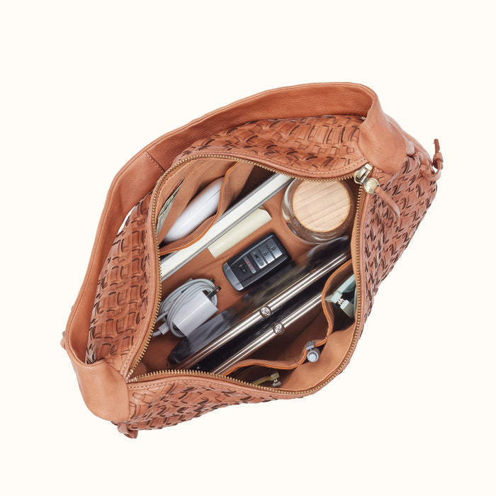 Kori Hobo In Washed Leather - Harvest Wheat